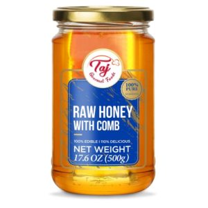 TAJ Raw Honey With Comb, 500g(17.6 Oz)