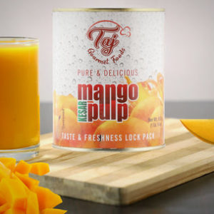 TAJ Kesar Mango Pulp, 850gm (Sweetened)